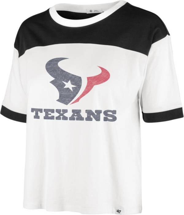 '47 Women's Houston Texans White Billie Cropped T-Shirt