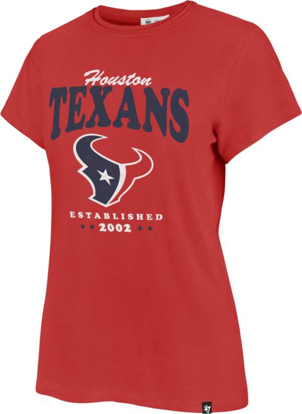 ‘47 Women's Houston Texans Rally Cry Throwback Red T-Shirt