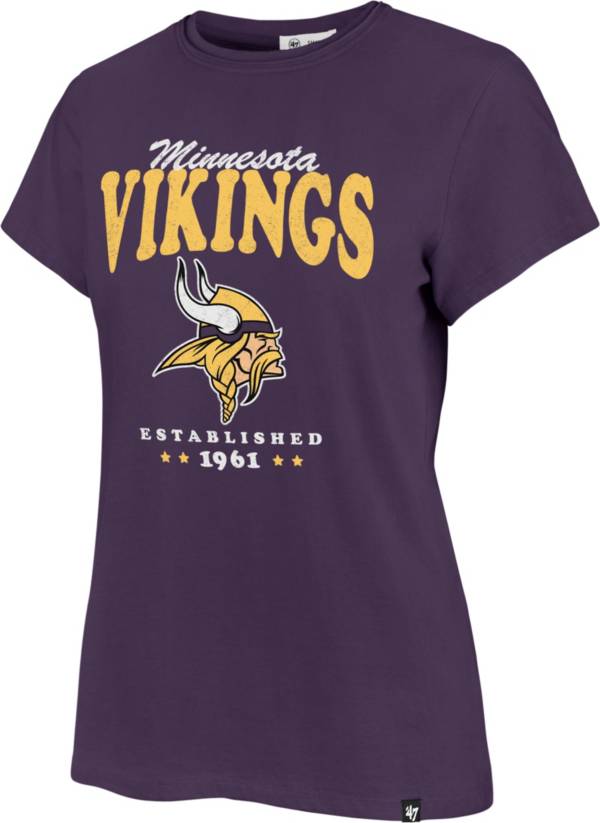 ‘47 Women's Minnesota Vikings Rally Cry Throwback Purple T-Shirt