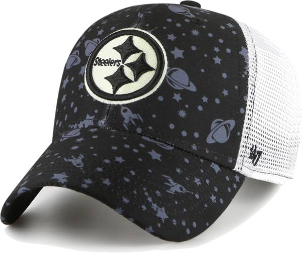 '47 Youth Pittsburgh Steelers Black Blast Off MVP Adjustable Hat