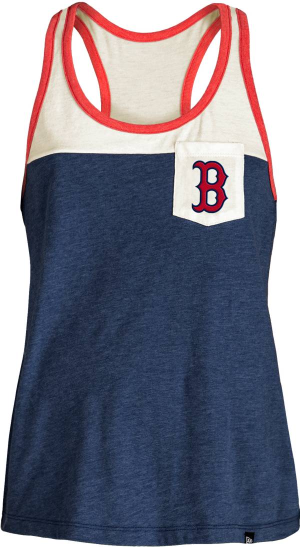 New Era Boston Red Sox Navy Tri-Blend Tank Top