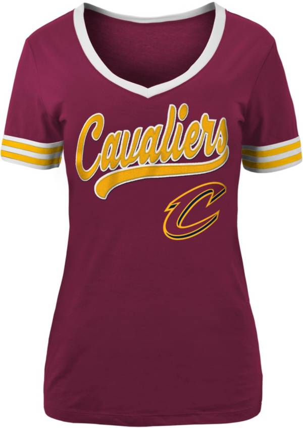 5th & Ocean Women's Cleveland Cavaliers Red Logo Short Sleeve T-Shirt