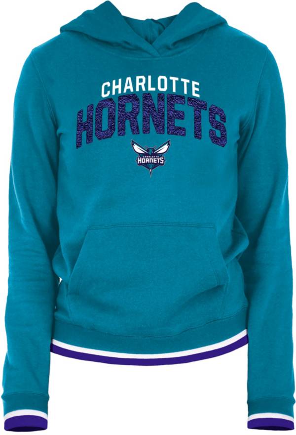 5th & Ocean Women's Charlotte Hornets Blue Logo Hoodie
