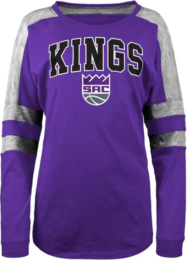 5th & Ocean Women's Sacramento Kings Purple Long Sleeve T-Shirt