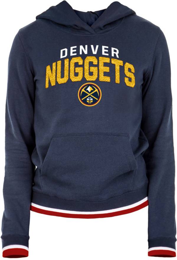 5th & Ocean Women's Denver Nuggets Navy Logo Hoodie