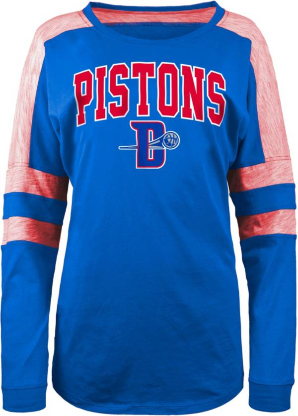5th & Ocean Women's Detroit Pistons Royal Long Sleeve T-Shirt