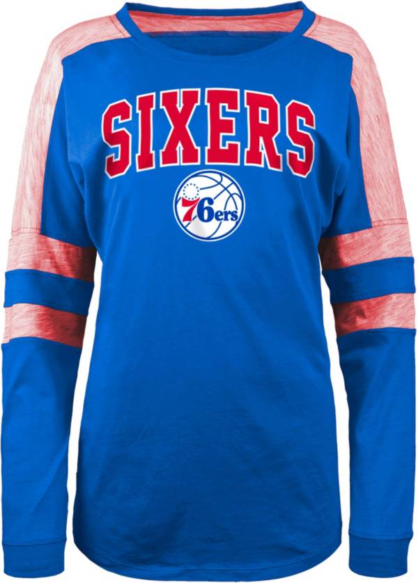 5th & Ocean Women's Philadelphia 76ers Royal Long Sleeve T-Shirt