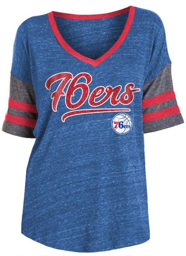 5th & Ocean Women's Philadelphia 76ers Royal Short Sleeve T-Shirt