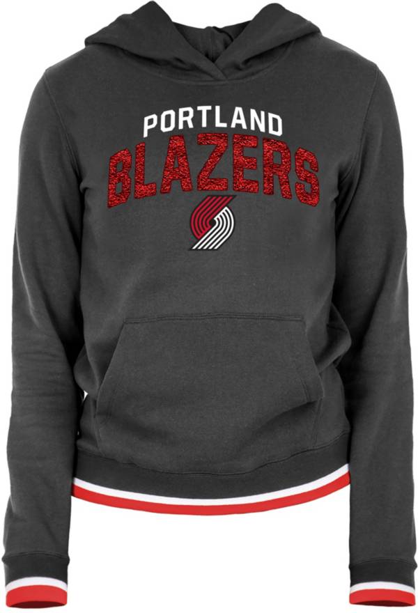 5th & Ocean Women's Portland Trail Blazers Black Logo Hoodie