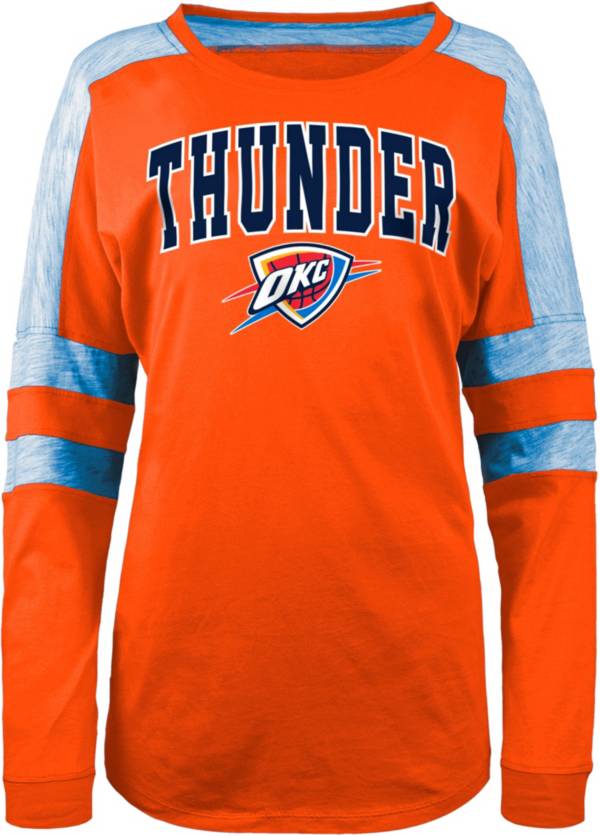 5th & Ocean Women's Oklahoma City Thunder Orange Long Sleeve T-Shirt