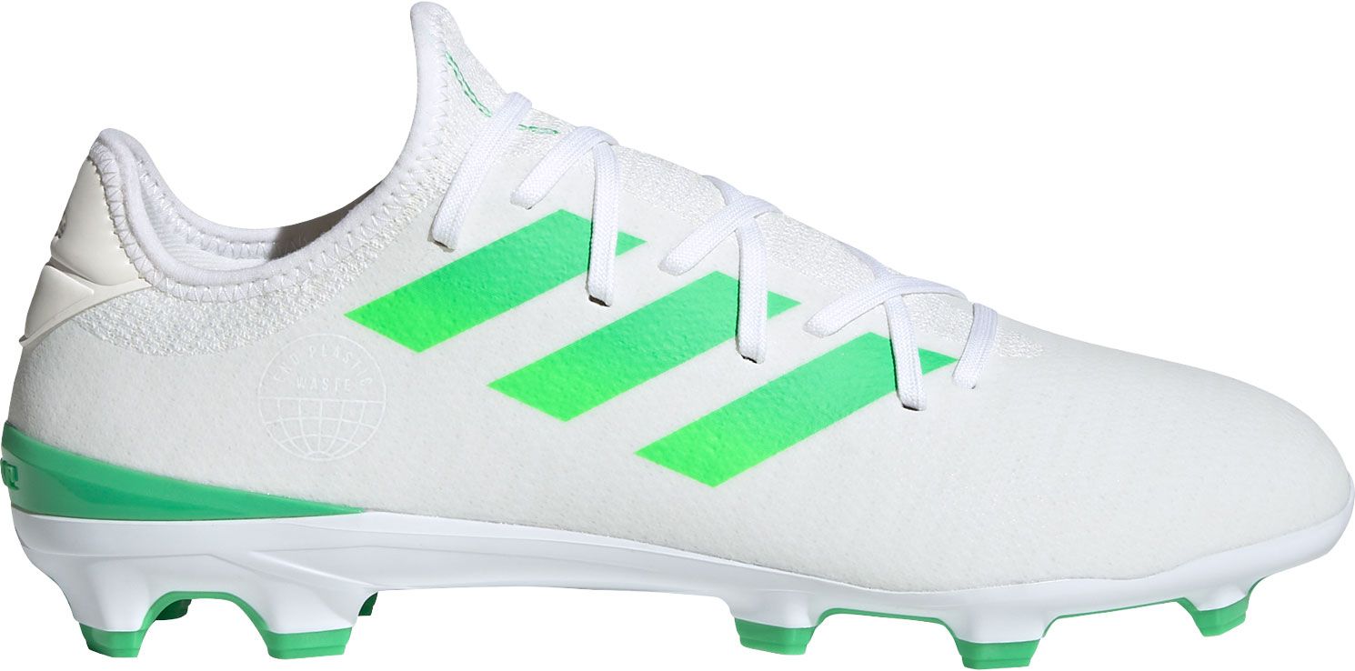 green and white adidas cleats