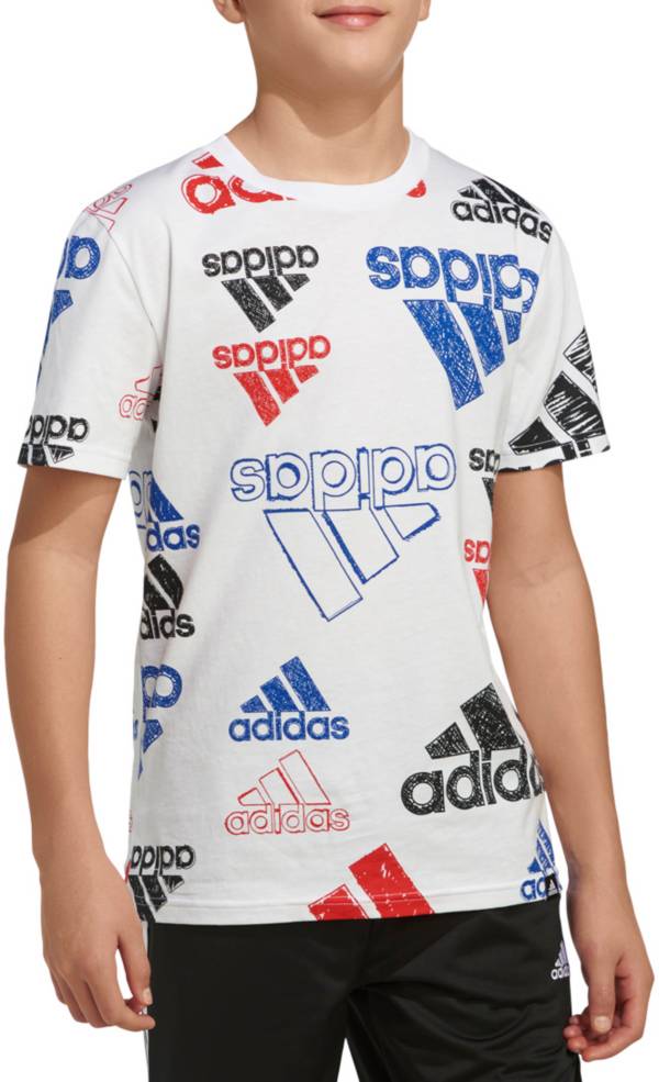adidas Boys' Brand Love Sketch T-shirt