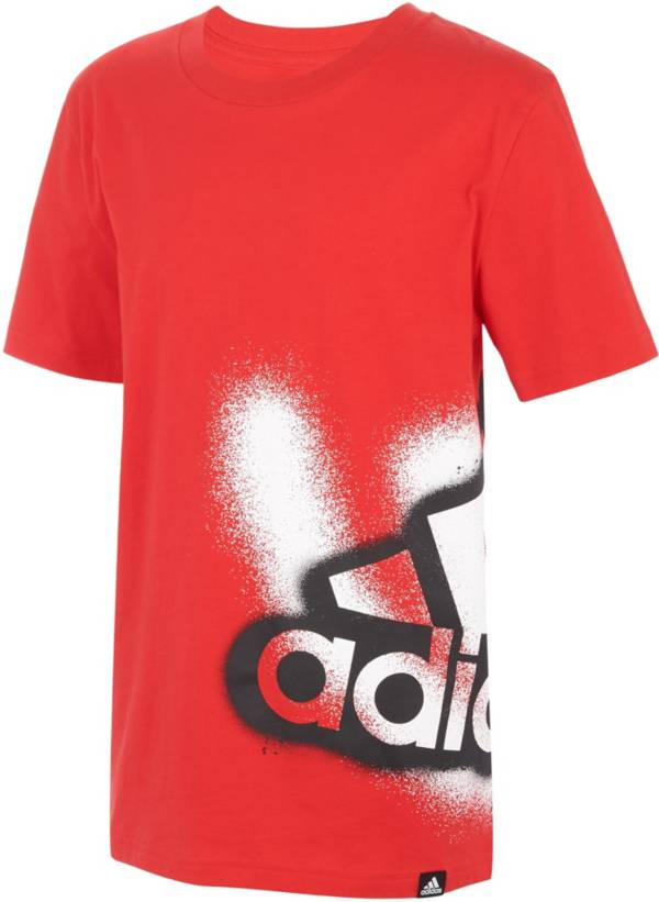 adidas Boys' Graffiti Wrap Short Sleeve T-Shirt