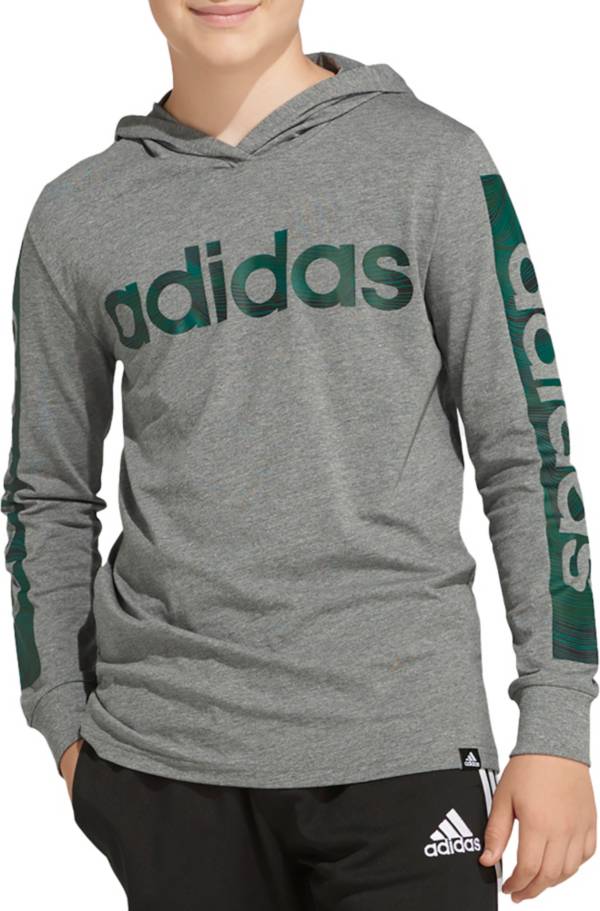 adidas Boys' Color Block Long Sleeve Hoodie