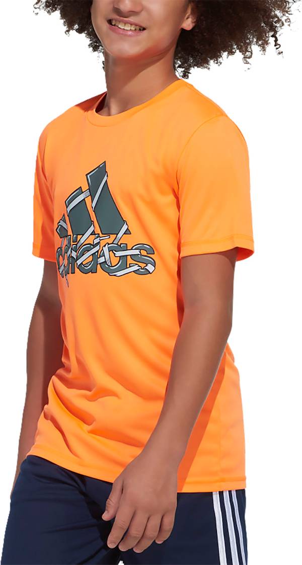 adidas Boys' AEROREADY Shoelace Badge of Sport T-Shirt