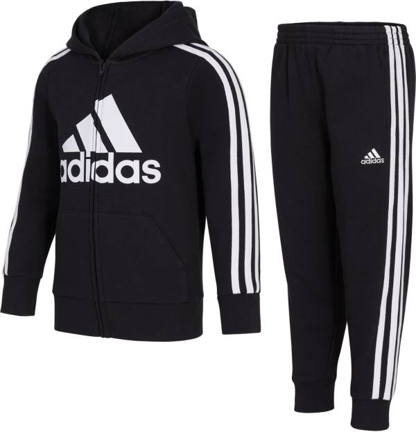 adidas Boys' Essential Fleece Full-Zip Set