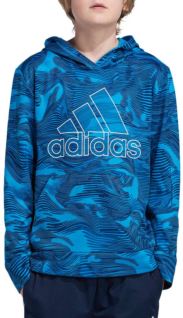 adidas Boys' Warp Camo Allover Print Pullover Hoodie product image