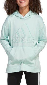 Big Kids adidas Girls' Bos Melange Fleece Hooded Pullover