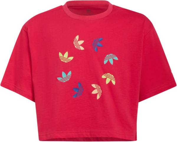 adidas Girls' Adicolor Cropped T-Shirt