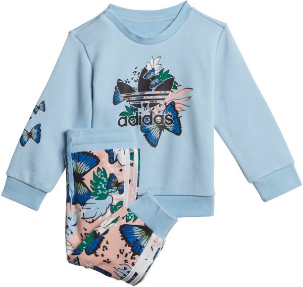 adidas Infant Girls' HER Studio London Animal Flower Print Crew Set