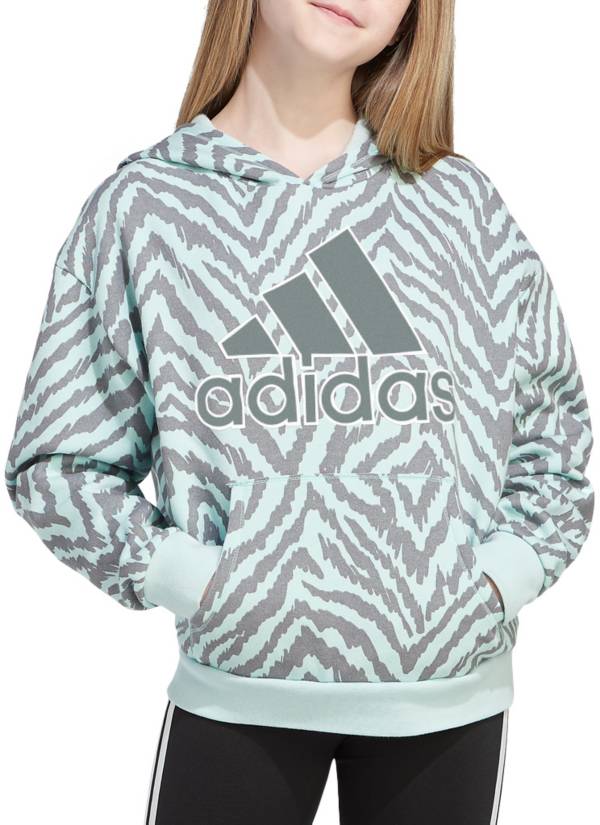 adidas Girls' All Over Fleece Pullover