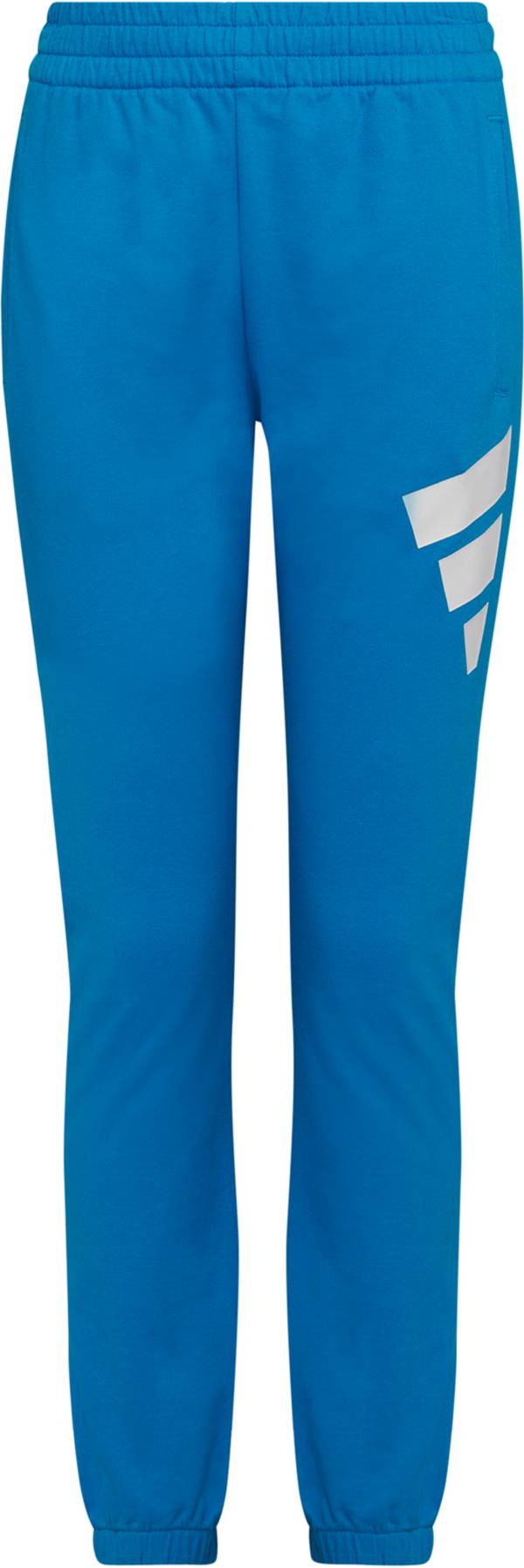 adidas Girls' Elastic Waistband 3-Bar French Terry Joggers