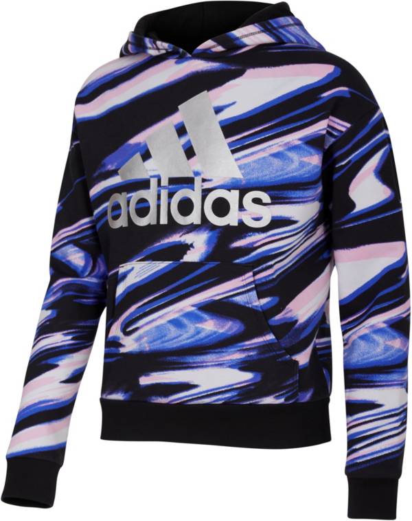adidas Girls' Marble Wave Hoodie
