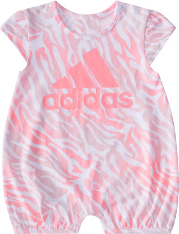 adidas Infant Girls' Short Sleeve Printed Shortie Romper