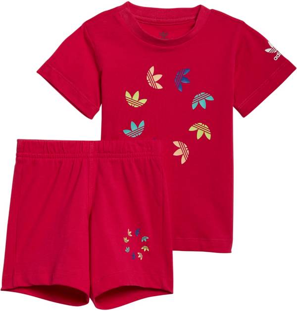 adidas Infant Girls' Adicolor Shorts and T-Shirt Set