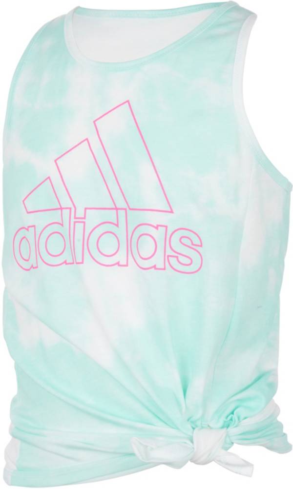 adidas Girls' Print Tie Front Tank Top