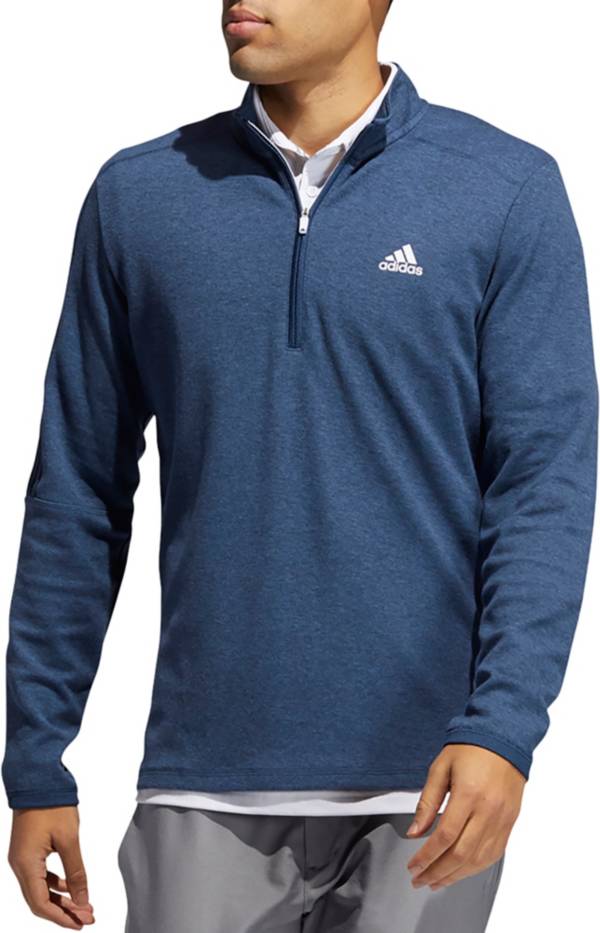 Adidas Men's 3-Stripes Recycled Polyester 1/4 Zip Golf Pullover