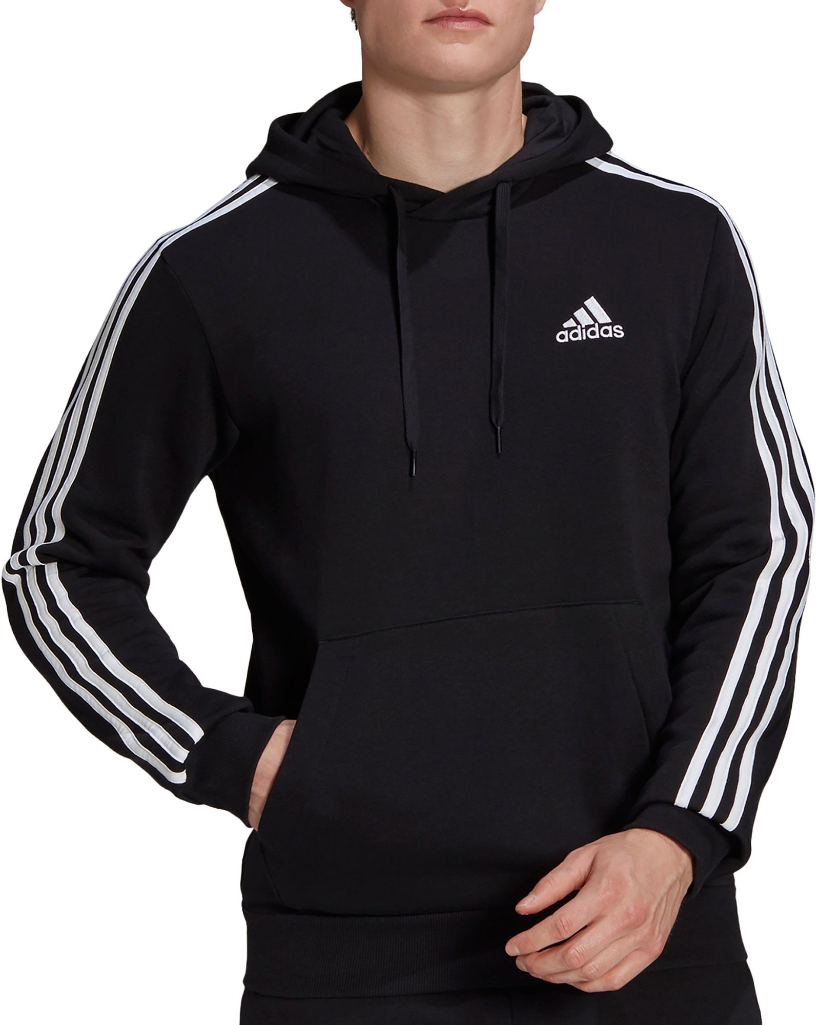 adidas three stripe pullover hoodie