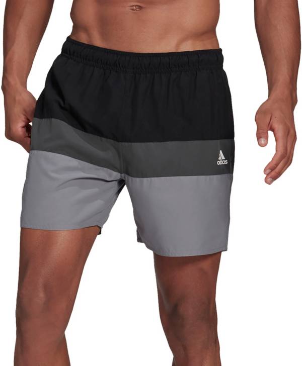 adidas Men's Short-Length Colorblock Swim Trunks