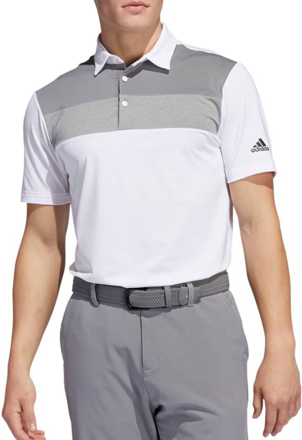 adidas Men's Novelty Colorblock Primegreen Golf Polo