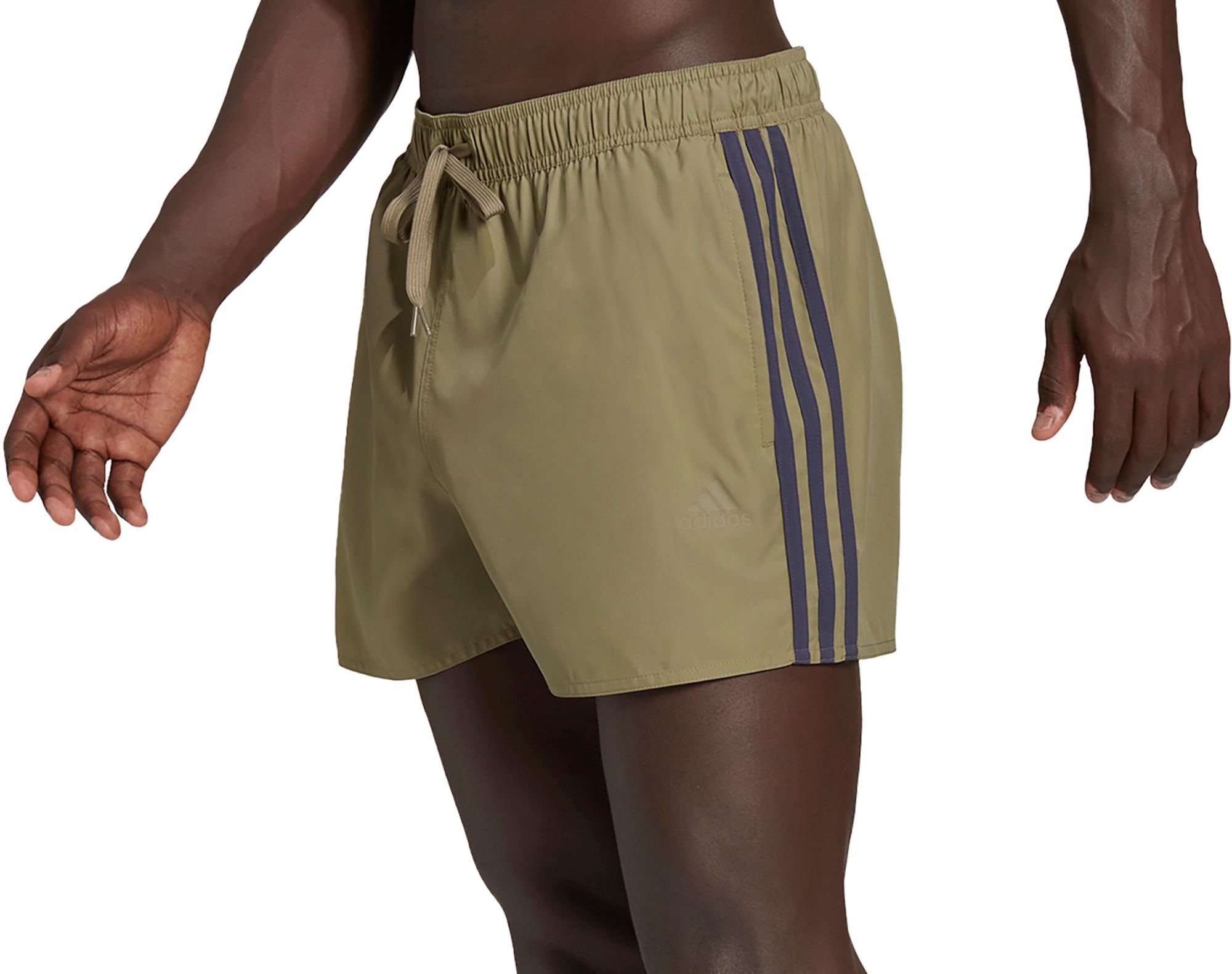 adidas 3 stripe swim shorts mens