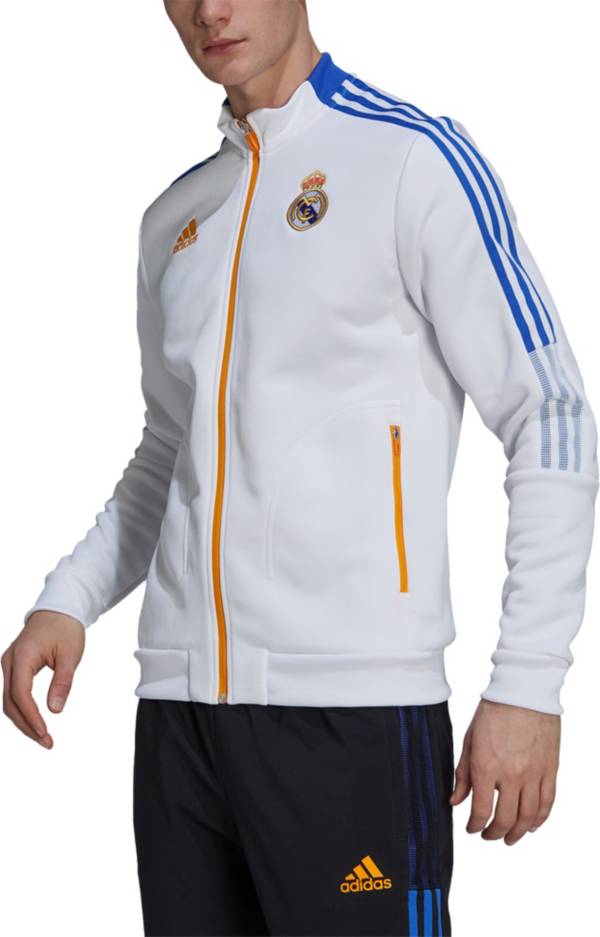 adidas Men's Real Madrid Anthem White Track Jacket