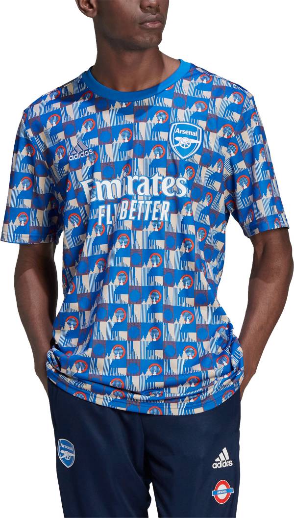 adidas Arsenal '22 Transport For London Royal Prematch Jersey