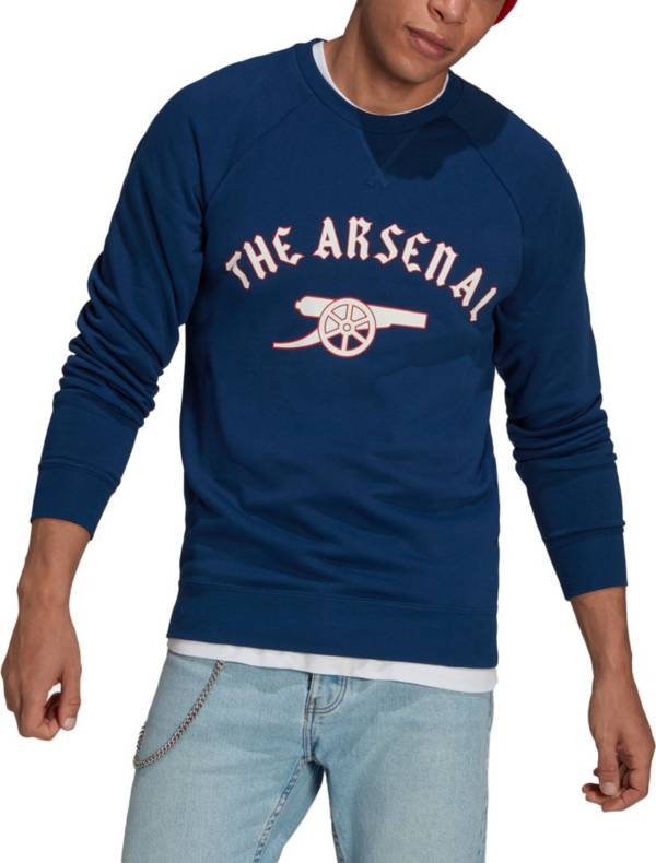 adidas Men's Arsenal Blue Crew Neck Sweatshirt