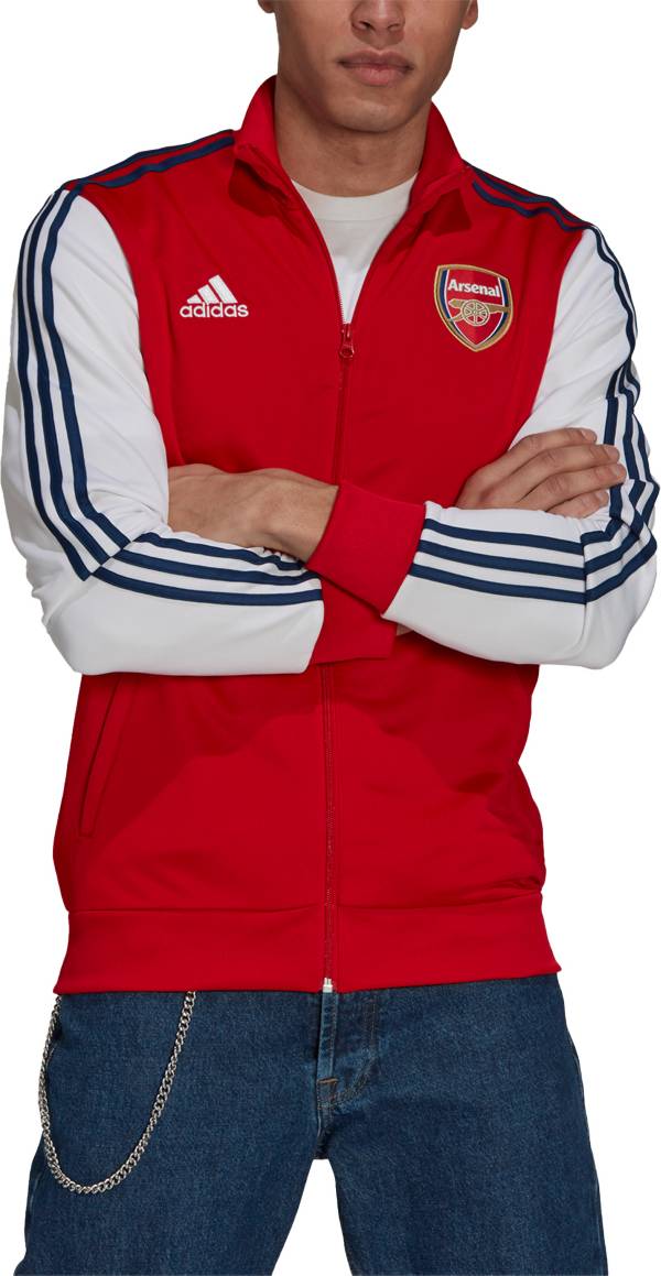 adidas Men's Arsenal 3-Stripes Track Red Jacket