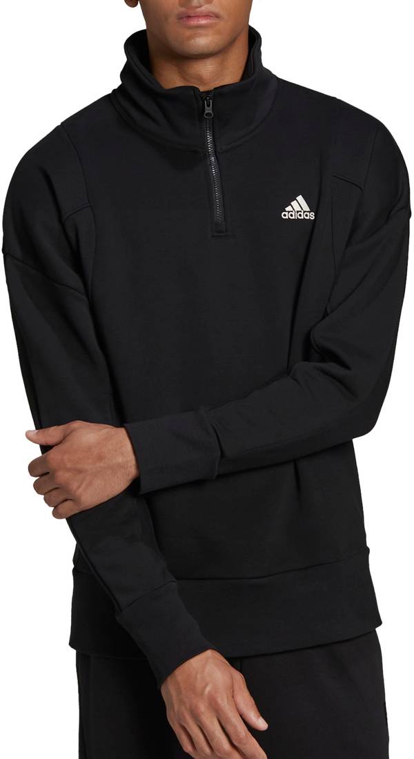 adidas Men's Studio Lounge Fleece 1/2 Zip Sweatshirt