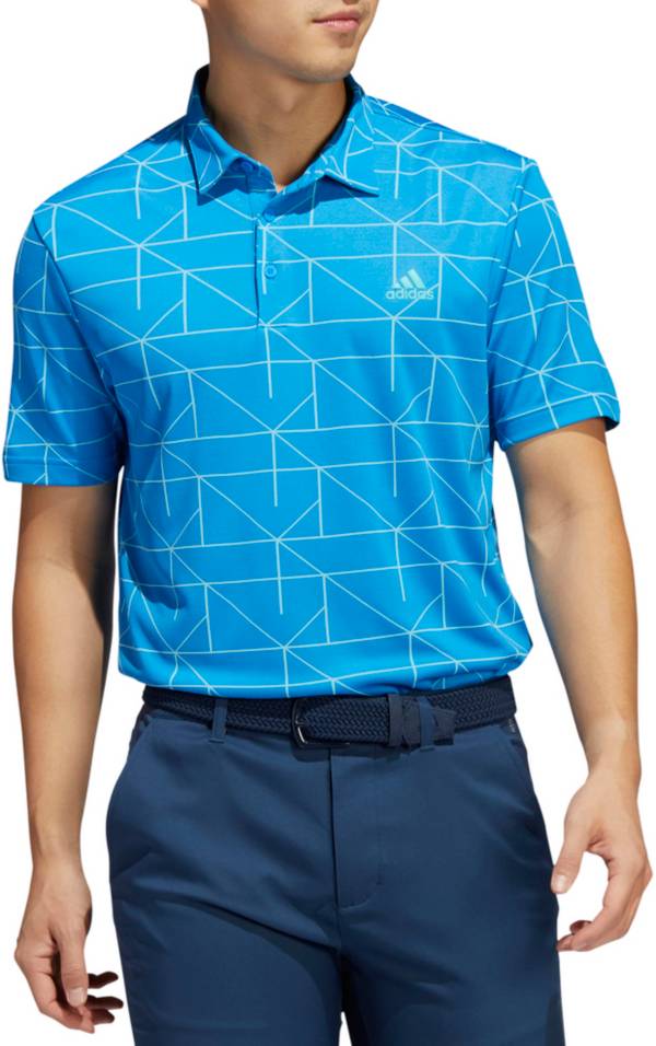 PGA TOUR Mens Short Sleeve End on End Polo with Heather Pocket 