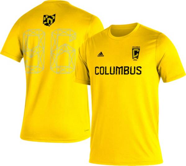 adidas Columbus Crew '22 Yellow Jersey Hook T-Shirt