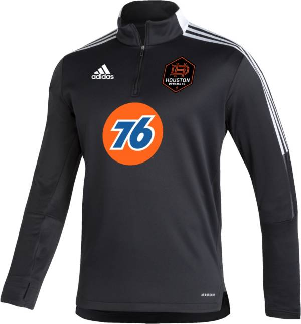 adidas Men's Houston Dynamo Black Training Quarter-Zip Pullover Shirt