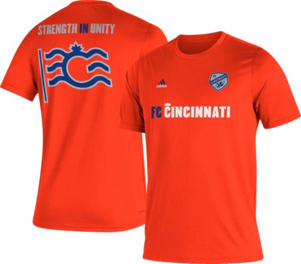 adidas FC Cincinnati '22 Orange Jersey Hook T-Shirt
