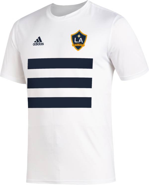 adidas Men's Los Angeles Galaxy 3SL White T-Shirt