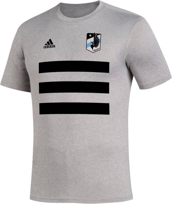 adidas Men's Minnesota United FC 3SL Grey T-Shirt