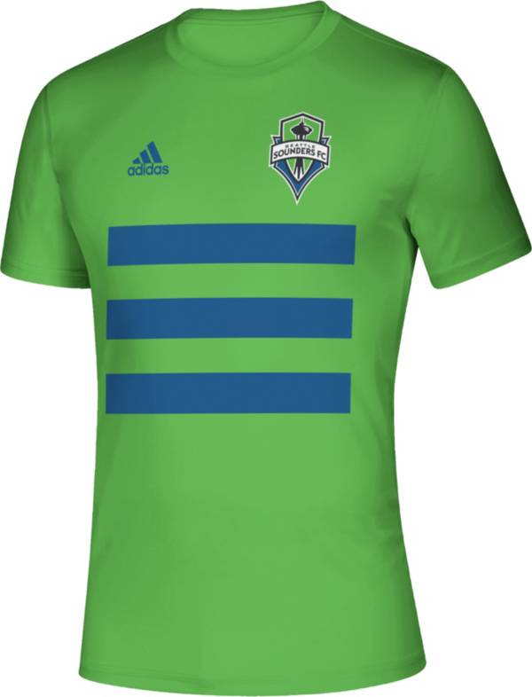 adidas Men's Seattle Sounders 3SL Green T-Shirt