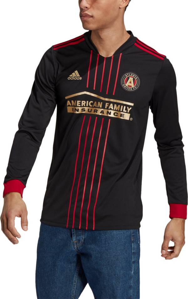 adidas Men's Atlanta United '21-'22 Primary Replica Long Sleeve Jersey