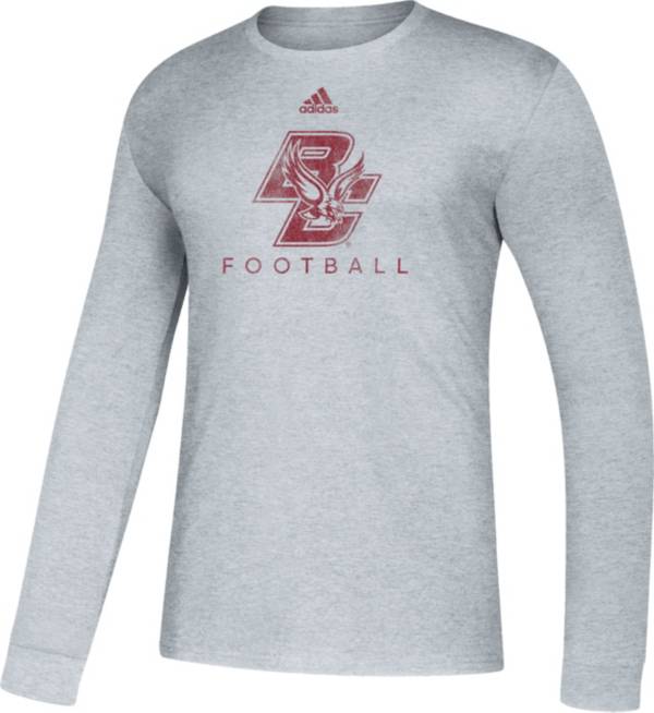 adidas Men's Boston College Eagles Grey Amplifier T-Shirt