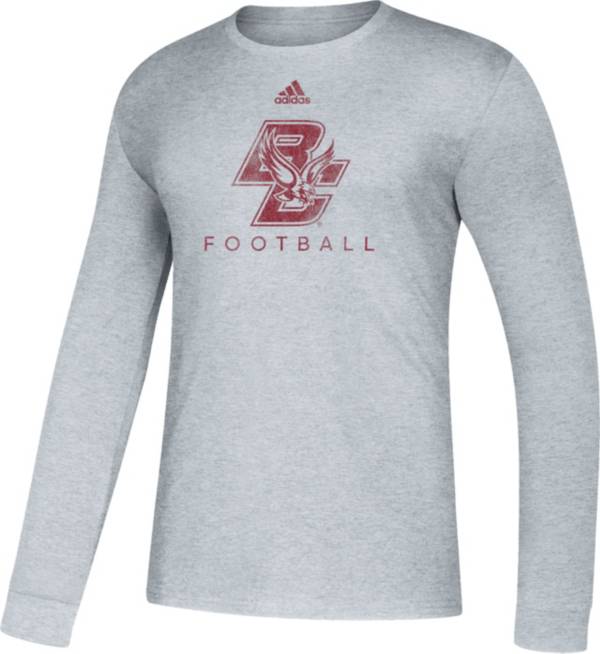 adidas Men's Boston College Eagles Grey Amplifier T-Shirt product image